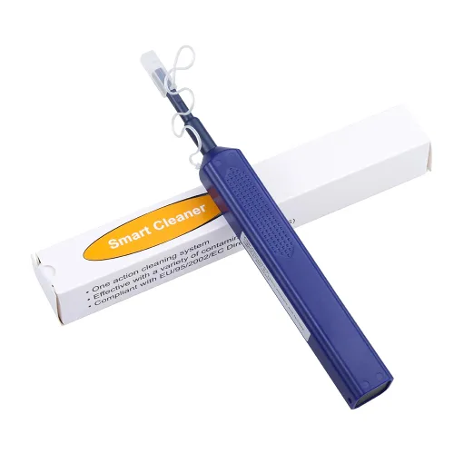 1 pc limpiador de fibra óptica Herramientas de fibra óptica Cleaing Pen para LC/MU 0.049 in Conector Más de 800 Limpia la cara del extremo de la