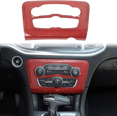 Miniatura 15 de Voodonala Para cargador de radio AC CD interruptor panel de ajuste para Dodge Charger 2015-2019, ABS rosa 1 unidad Rosa/Rebel Fun.