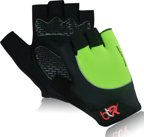 Miniatura 8 de Guantes de ciclismo de gel acolchados de medio dedo guantes de silicona impresión transpirable peso ligero bicicleta entrenamiento ciclismo guantes