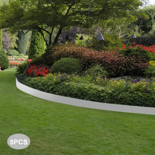 Miniatura 2 de Borde de acero flexible para césped: 5 piezas de 3 x 39 pulgadas de borde metálico para jardín y patio de jardín, 16.25 pies de longitud de bordes