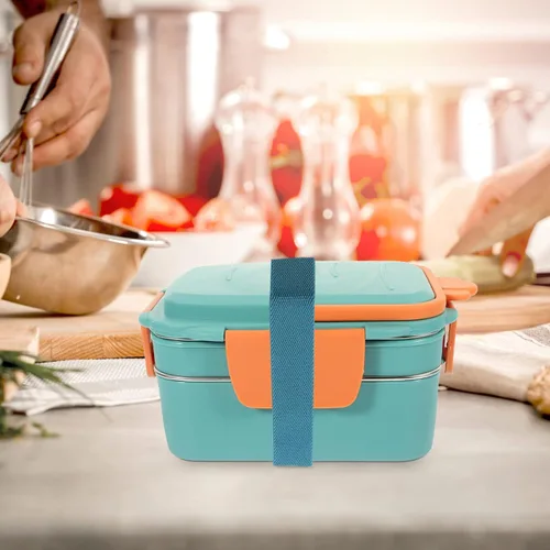 Miniatura 5 de NOLITOY Cinturón elástico para lonchera, bandas elásticas de doble capa, correas de fijación de nailon, correa elástica ajustable para picnic