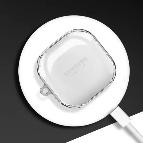 Miniatura 3 de CaseHome Funda con nombre personalizada compatible con Samsung Galaxy Buds Live (versión 2020) Buds Pro (versión 2021), cubierta transparente de TPU