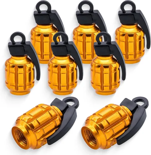 Miniatura 26 de 4 piezas tapas de vástago de válvula de neumático estilo bola 8, cubiertas universales de vástago de válvula de neumático con núcleo de cobre a