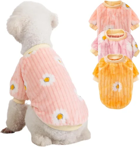 Miniatura 10 de Suéter para perro, paquete de 3 suéteres para perros pequeños, ropa para perros pequeños, hembras y machos, suéter ultrasuave y cálido
