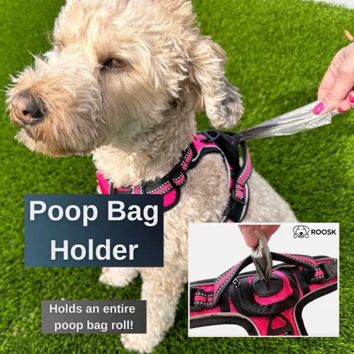 Miniatura 4 de ROOSK Arnés para perro Sin tirones, reflectante, ajustable en 4 direcciones con soporte para bolsa de excrementos Máxima comodidad, suave