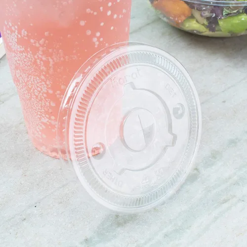 Miniatura 6 de Karat C-KCL1045 Tapa plana de PET, se adapta a 32 oz 4.114 in de diámetro PP/Paper Cold Cup (paquete de 600)