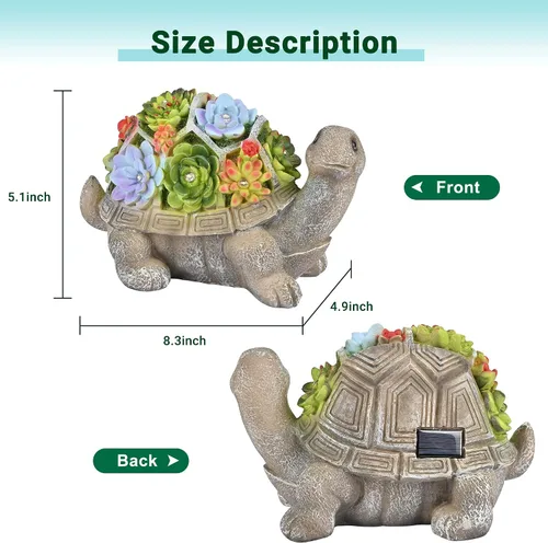 Miniatura 3 de Estatuas de jardín solar GIGALUMI Figura de tortuga Luces para exteriores, decoraciones de jardín al aire libre Decoración de jardín Regalos únicos
