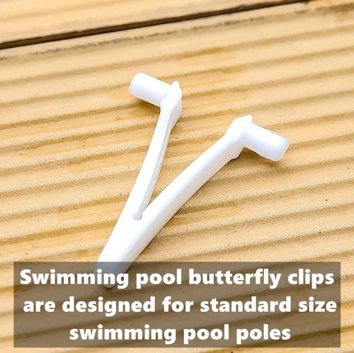 Miniatura 6 de Pinzas de plástico para cepillo de piscina, pinzas para poste de piscina, pinzas perfectas para piscina, pinzas de mariposa para piscina, clips