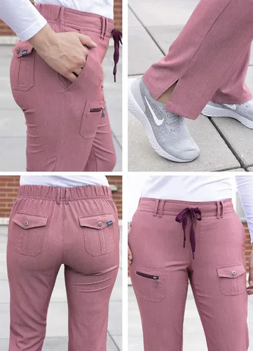 Miniatura 4 de Adar Pro Scrubs para mujer, pantalones de yoga ajustados para piernas