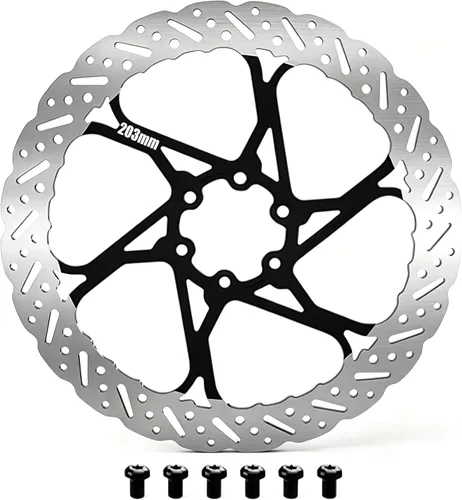 Miniatura 17 de BUCKLOS - Rotor de freno de disco MTB de 140 mm, 160 mm, 180 mm, 203 mm con 6 pernos, rotores de freno de bicicleta de acero inoxidable con Multi-c