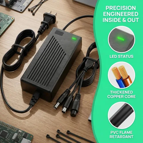 Miniatura 4 de Cargador de batería de litio de 42v 2a Reemplazo 3-en-1 Conector universal para carga rápida Paquetes de baterías de iones de litio de la serie 36v