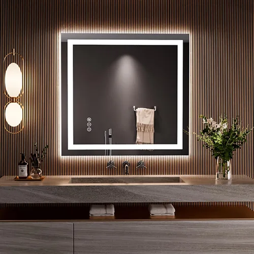 Miniatura 27 de LOAAO Espejo de Baño LED de 40"X32" con Luces, Antivaho, Regulable, Retroiluminación RGB + Iluminación Frontal, Espejo de Tocador de Baño
