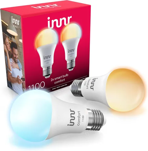 Miniatura 11 de innr - Bombilla inteligente Zigbee A19, funciona con Hue*, Alexa, SmartThings (se requiere hub), luz blanca y de color, bombilla LED E26, bombilla