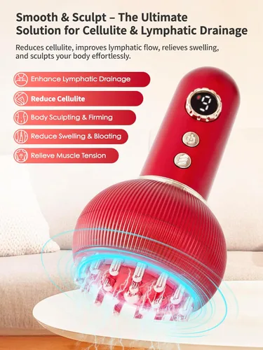 Miniatura 2 de Masajeador de drenaje linfático y herramienta de masaje anticelulitis, reduce las estrías y la celulitis, para piernas, brazos y vientre, máquina
