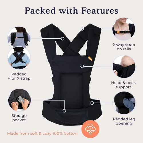 Miniatura 4 de Beco Baby Carrier - Portabebés Gemini desde recién nacido hasta niño pequeño - Portabebés ergonómico certificado para bebés y niños de 7 a 35 libras