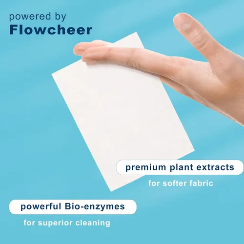 Miniatura 2 de Flowcheer Paquete de viaje de hojas de detergente para ropa, 5 hojas, 10 cargas, perfumadas a lavanda, detergente de viaje, camping, viajes, sin