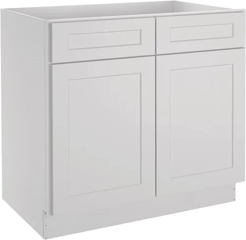 Miniatura 62 de LOVMOR Armarios de base de cocina, armario de almacenamiento aparador, gabinete de entrada con 1 cajón y estante ajustable, 24 pulgadas de ancho x