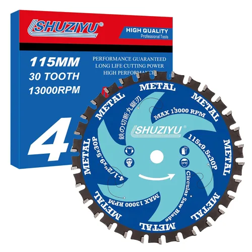 4-1/2" (115mm)-30T, hoja de sierra circular de trabajo de metal, eje 3/8 "(9.5mm), uso en todas las marcas de sierra inalámbrica de eje de 0.374 in,