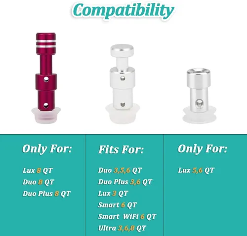 Miniatura 5 de Mango de liberación de vapor, piezas de repuesto originales de válvula de flotador con 3 tapas de silicona para Instant Pot Duo/Duo Plus 3, 5, 6