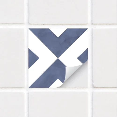 Miniatura 41 de Adhesivos de vinilo para azulejos de pared autoadhesivos, calcomanías impermeables para decoración de cocina, baño, línea ondulada de abulón, 6 x 6