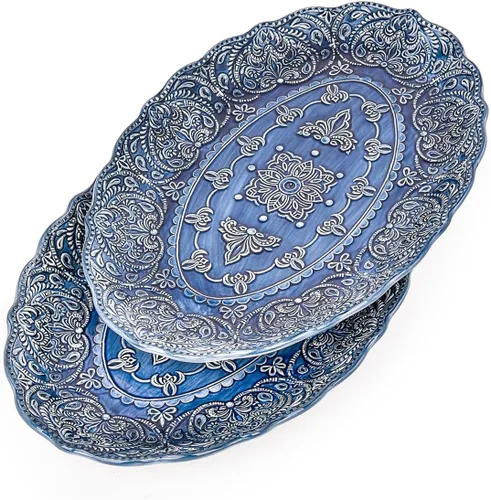 Miniatura 12 de Sungmor Vajilla fina de cerámica en relieve, porcelana de estilo barroco antiguo de 6 pulgadas, platos cuadrados para aperitivos, juego de 4, 4