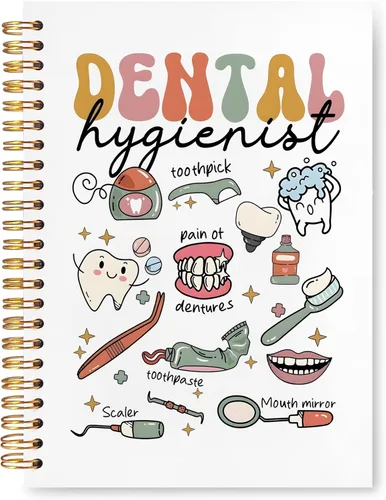 Miniatura 19 de Cuaderno de regalos para dentistas, asistente de higienista dental, regalos de oficina para mujeres, cuaderno de tapa dura en espiral de 5.5 x 8.3