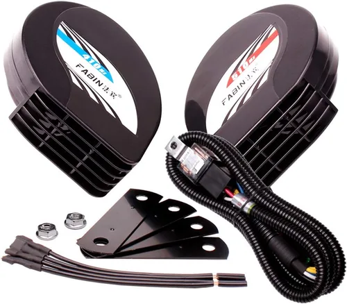 Miniatura 10 de FARBIN Bocina de aire de motocicleta de tono alto de 12 voltios, impermeable, 510 Hz