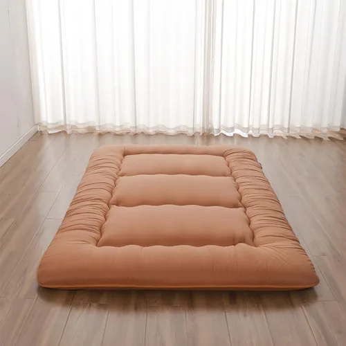 Miniatura 20 de Zelladorra - Colchón japonés de suelo, colchón futón con bolsa de almacenamiento portátil, enrollable, grueso, de tatami, para campamento, Flor