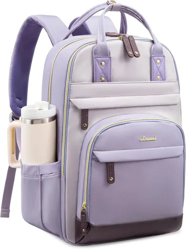 Miniatura 8 de LOVEVOOK Mochila para mujer, mochila para laptop de 15.6 pulgadas, mochilas escolares, bolsa antirrobo, bolsa antirrobo impermeable
