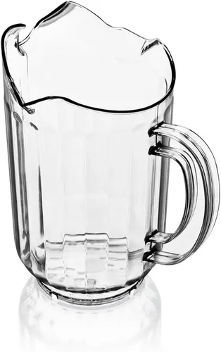Miniatura 3 de New Star Foodservice Jarra de agua de plástico para restaurante con 3 boquillas, 60 onzas, transparente