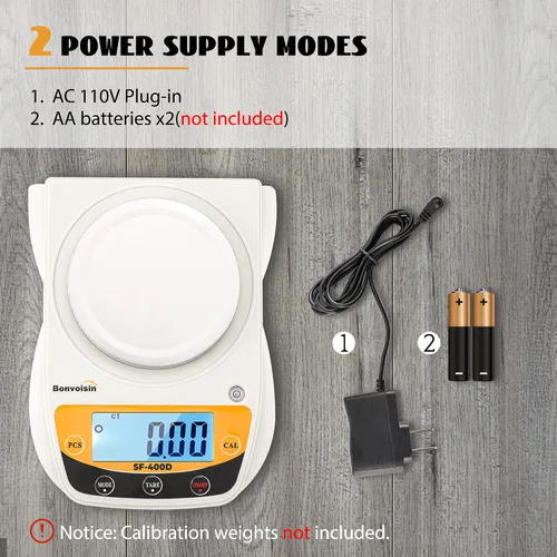Miniatura 4 de Bonvoisin Báscula digital de laboratorio 21.16 oz x 0.00 oz Escala electrónica de precisión Pantalla LCD Balanza analítica Balanza de joyería Escala