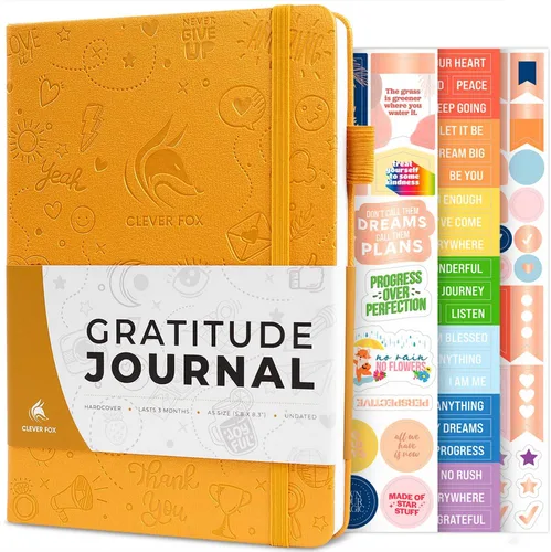 Miniatura 21 de Clever Fox Diario de gratitud grande – Diario de felicidad, positividad y afirmación – Cuaderno diario inspirador, 3 meses, 8.3 x 11 pulgadas