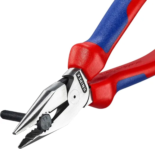Miniatura 6 de KNIPEX 08 22 185 Alicates combinados puntiagudos con asas cómodas Negro Atramentized 7.283 in