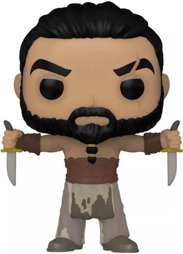 Miniatura 3 de POP Juego de Tronos - Khal Drogo con dagas Funko Pop! Figura de vinilo (paquete con funda protectora compatible con POP Box), multicolor, 3.75