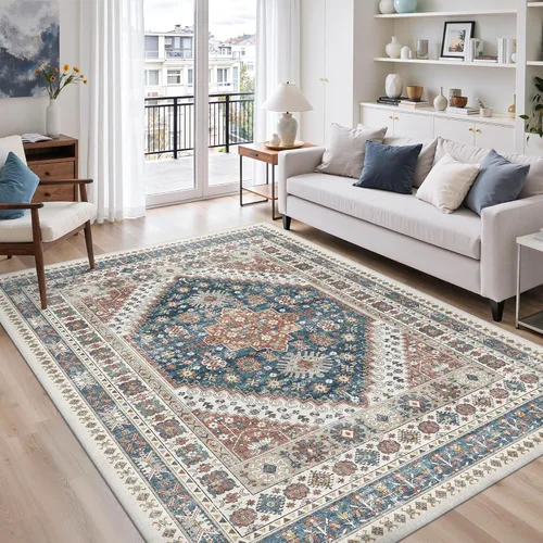 Miniatura 91 de zesthome Alfombra 4x6 - Alfombra Resistente a Manchas Lavable, Alfombras con Respaldo Antideslizante para Sala de Estar, Alfombras Pequeñas de Área