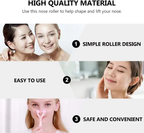 Miniatura 3 de 2 unids masajeador de rodillo facial de silicona para enderezar la nariz corrector anti-envejecimiento piel apriete herramienta de belleza para spa