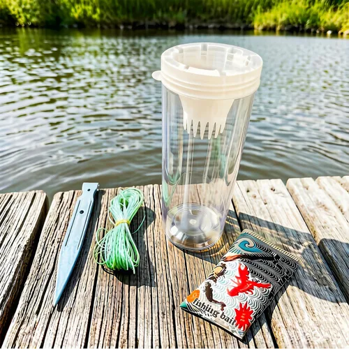 Trampa para pececillos para exteriores y acuarios: botella pequeña de plástico transparente para peces, ideal para actividades al aire libre entre