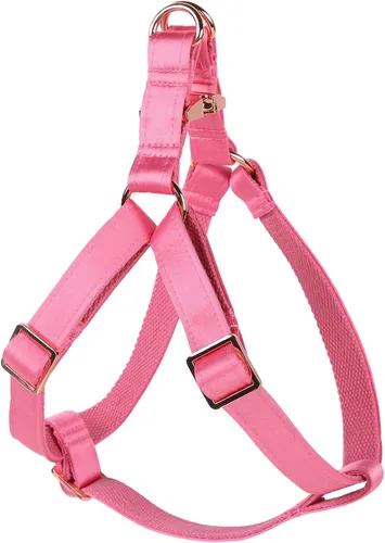 Miniatura 5 de Lionet Paws Arnés para perro, arnés de nailon de seda ajustable sin tirones con hebilla de metal para perros pequeños, fácil caminar, verde oscuro