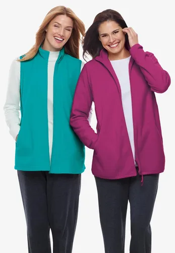Miniatura 4 de Woman Within Chaqueta de forro polar con cremallera frontal para mujer talla extra grande