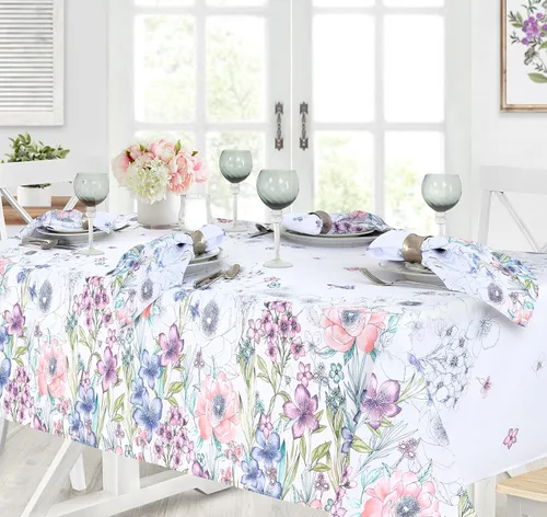 Miniatura 6 de Newbridge Garden Breeze - Servilletas cuadradas de tela, juego de 8 servilletas de tela fáciles de cuidar y resistentes a las manchas para cenar