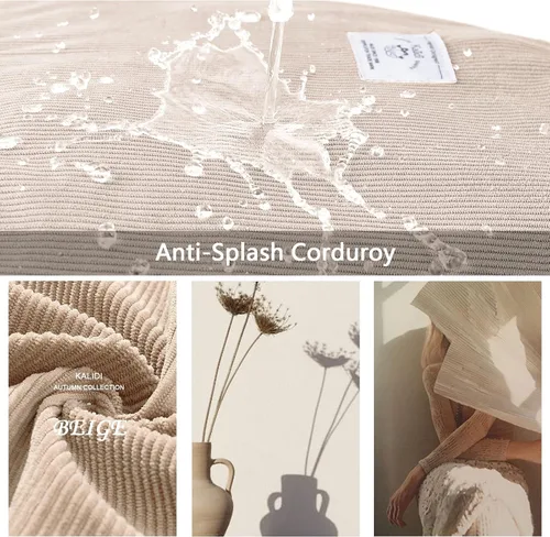 Miniatura 4 de KALIDI Bolso de mano de pana, bolso grande tipo mensajero para hombro, antisalpicaduras, bolsa cruzada con cremallera, casual, trabajo, compras