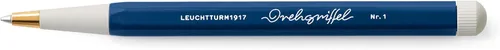 LEUCHTTURM1917 - Bolígrafo de escritura Drehgriffel (azul marino) - Bolígrafo de gel con tinta negra incluida