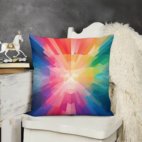 Miniatura 13 de Almohadas grandes para cama, fundas de almohada abstractas coloridas con patrón de rayas verticales, fundas de almohada cuadradas suaves, fundas