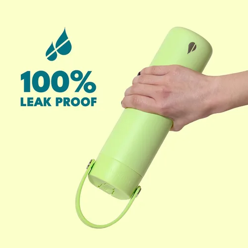 Miniatura 5 de Elemental Botella de agua aislada de 24 onzas con popote, botellas de agua con núcleo de acero inoxidable 100% a prueba de fugas para viajes, Beige