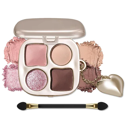 Miniatura 8 de Erinde Paleta de maquillaje de sombra de ojos de 9 colores con purpurina y lavanda brillante y mate, violeta, malva, púrpura oscura, plateado