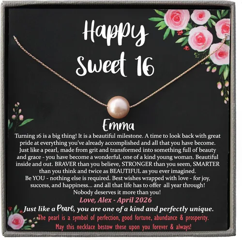 Miniatura 12 de Collar personalizado de Be Wished, regalo Sweet 16 para niñas, con mensaje significativo
