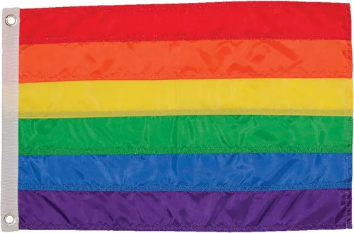 Miniatura 11 de In the Breeze 3699 - Bandera de arco iris de 3 pies por 5 pies, bandera con ojales y rayas cosidas, 3699