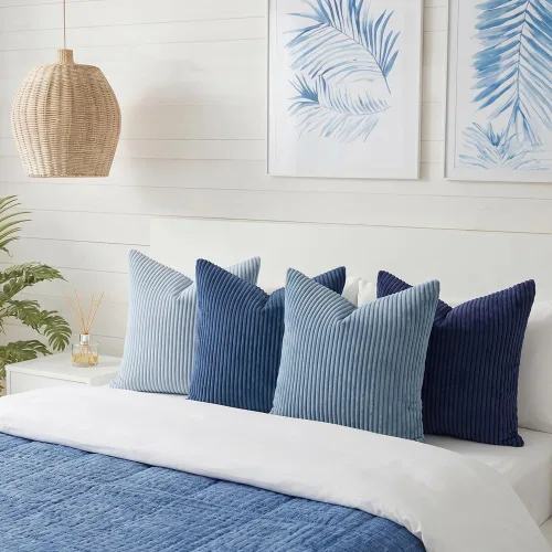 Miniatura 3 de LANANAS Fundas de almohada neutrales para sofá de 18x18 pulgadas, juego de 4 fundas decorativas de estilo granja boho para sala de estar, sofá