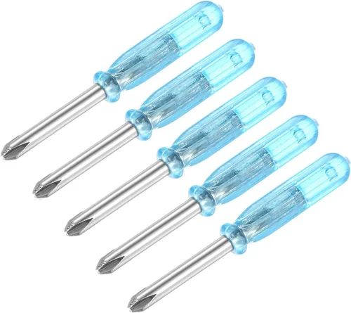 Miniatura 7 de uxcell Mini destornillador Phillips, cabeza cruzada de 0.079 in, 1.772 in de longitud para reparación de electrodomésticos pequeños, 5