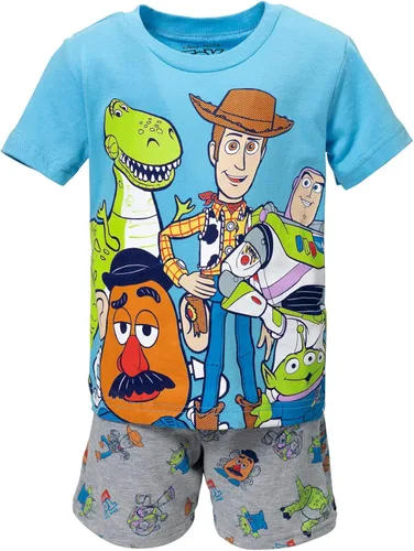 Miniatura 4 de Disney Pixar Cars Mickey Mouse King Toy Story Buzz Lightyear - Conjunto de camiseta gráfica y pantalones cortos de rizo francés